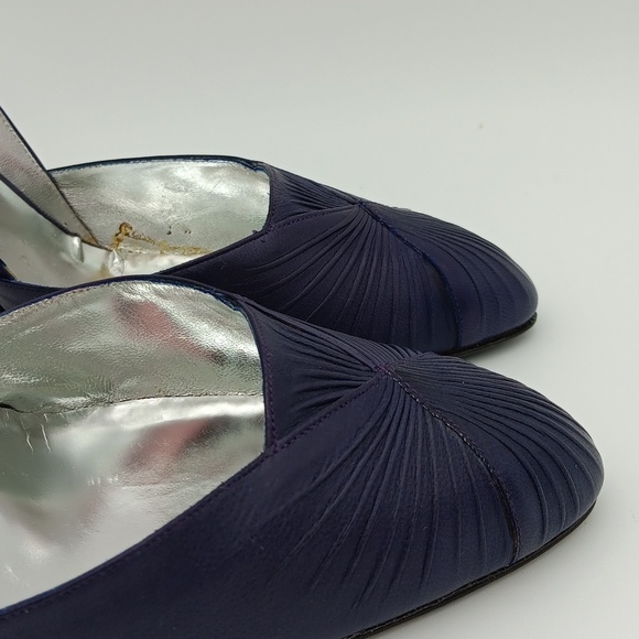 🌟 NEW IN BOX Vintage 40s Rene Caovilla Plum Pump with Box - Picture 10 of 15